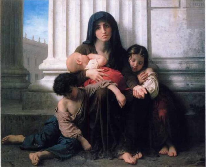 William-Adolphe Bouguereau Familia indigente France oil painting art